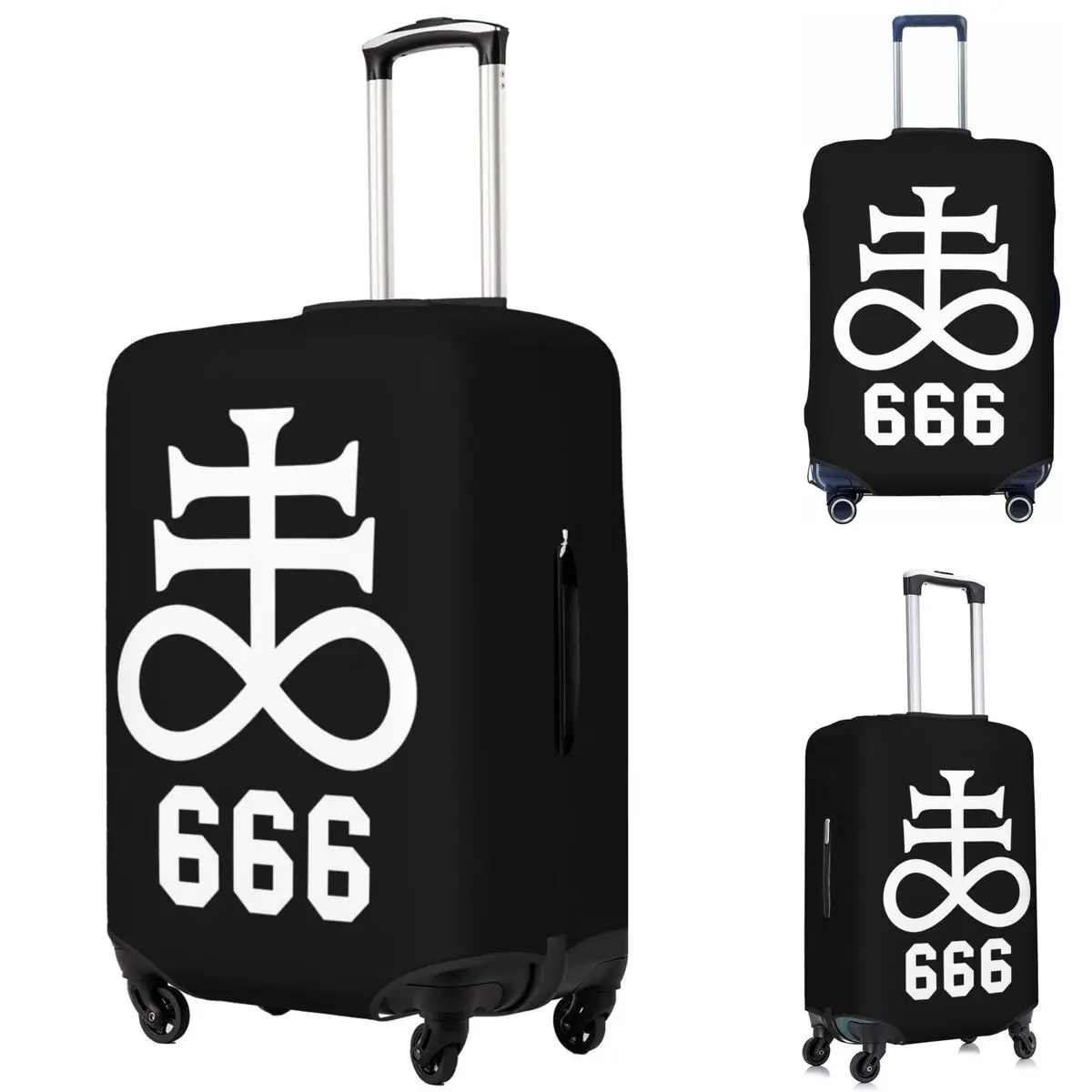 Leviathan Cross Satan 666 Baphomet Satanic Symbols Suitcase Cover Protection Elastic Luggage Protector Covers for 18-32 Inch
Leviathan Cross Satan 666 Baphomet Satanic Symbols Suitcase Cover Protection Elastic Luggage Protector Covers for 18-32 Inch