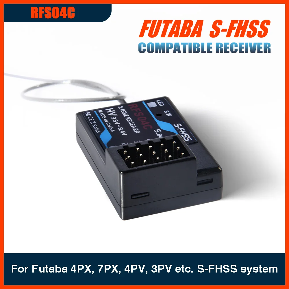 RFS04C 2.4Ghz 4CH and SBUS S-FHSS Compatible Receiver Dual Antenna For Futaba 4PX, 7PX, 4PV, 3PV Parts RC cars Rock Crawlers
RFS04C 2.4Ghz 4CH and SBUS S-FHSS Compatible Receiver Dual Antenna For Futaba 4PX, 7PX, 4PV, 3PV Parts RC cars Rock Crawlers