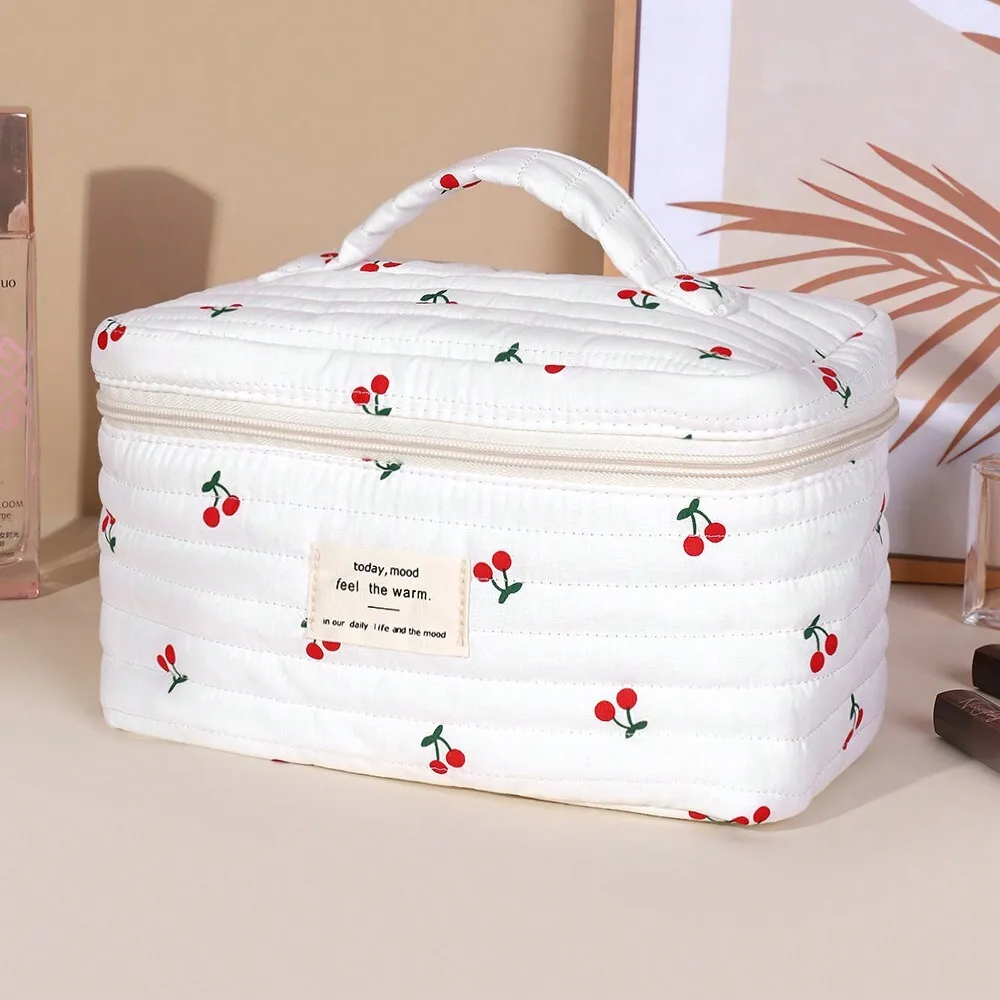 Quilted Berries & Floral Pattern Cosmetic Bag, Fashion Portable Makeup Bag, Multi-Functional Storage Pouch, Large Capacity Cute Makeup Bag, Travel Clutch, Mini Makeup Brush Holder, Printed Toiletry Bag, Large Capacity Makeup Bag/Case, Can Store Lipstick,
Quilted Berries & Floral Pattern Cosmetic Bag, Fashion Portable Makeup Bag, Multi-Functional Storage Pouch, Large Capacity Cute Makeup Bag, Travel Clutch, Mini Makeup Brush Holder, Printed Toiletry Bag, Large Capacity Makeup Bag/Case, Can Store Lipstick,