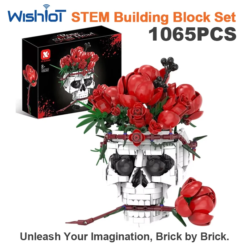 Rose Skull Head Building Blocks 1065Pcs 3D Model Flower Bouquet Gothic Home Decor Creative DIY Assembly Toys Adults Gift Set
Rose Skull Head Building Blocks 1065Pcs 3D Model Flower Bouquet Gothic Home Decor Creative DIY Assembly Toys Adults Gift Set