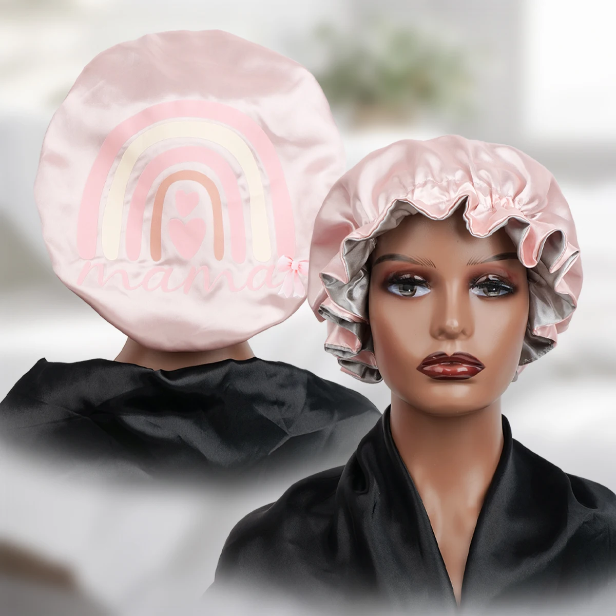 1PC Satin-Lined Double-Layered Lace Sleep Hair Bonnet - Reversible for Frizz Control & Curl Protection, Adult & Child Set
1PC Satin-Lined Double-Layered Lace Sleep Hair Bonnet - Reversible for Frizz Control & Curl Protection, Adult & Child Set