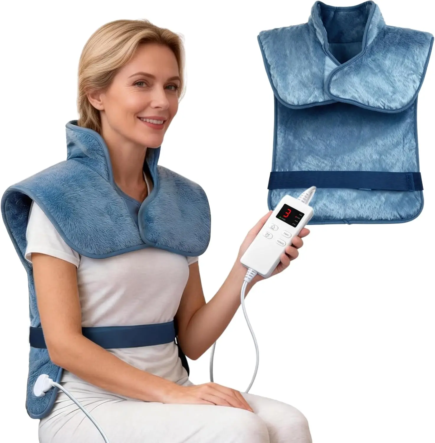 Electric Heating Pad for Neck, Shoulders & Back Pain Relief with 6 Heat Levels, Auto Shut-Off
Electric Heating Pad for Neck, Shoulders & Back Pain Relief with 6 Heat Levels, Auto Shut-Off
