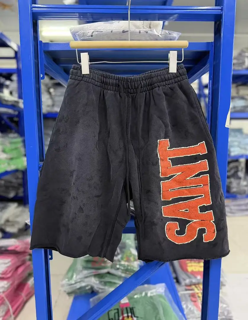 SS26 Saint Vintage Eastic Drawstring Women Men Sports Shorts Logo Print Washed Men Casual Loose Short Patns Sweatshorts
SS26 Saint Vintage Eastic Drawstring Women Men Sports Shorts Logo Print Washed Men Casual Loose Short Patns Sweatshorts