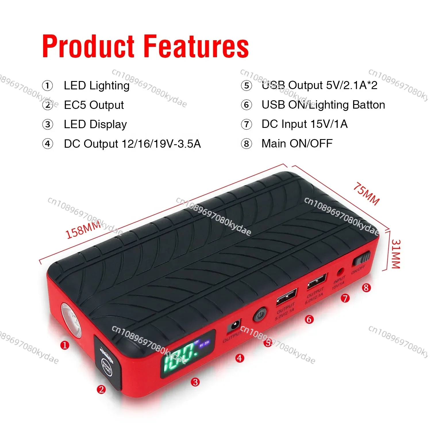 2022 Hot Selling Emergency Car jump starter with air compressor 1000mAh portable car jump battery car dual usb adapter charger
2022 Hot Selling Emergency Car jump starter with air compressor 1000mAh portable car jump battery car dual usb adapter charger