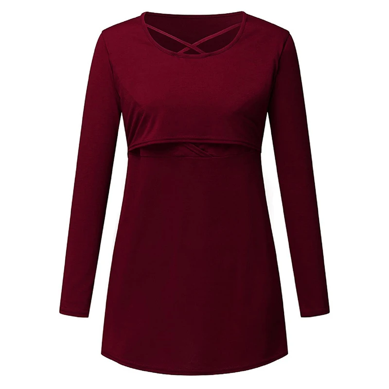 Maternity Womens Long Sleeve Tops Pregnancy T-Shirt Criss Cross Casual Blouse Breastfeeding Crew Neck Long Sleeves T-Shirt
Maternity Womens Long Sleeve Tops Pregnancy T-Shirt Criss Cross Casual Blouse Breastfeeding Crew Neck Long Sleeves T-Shirt