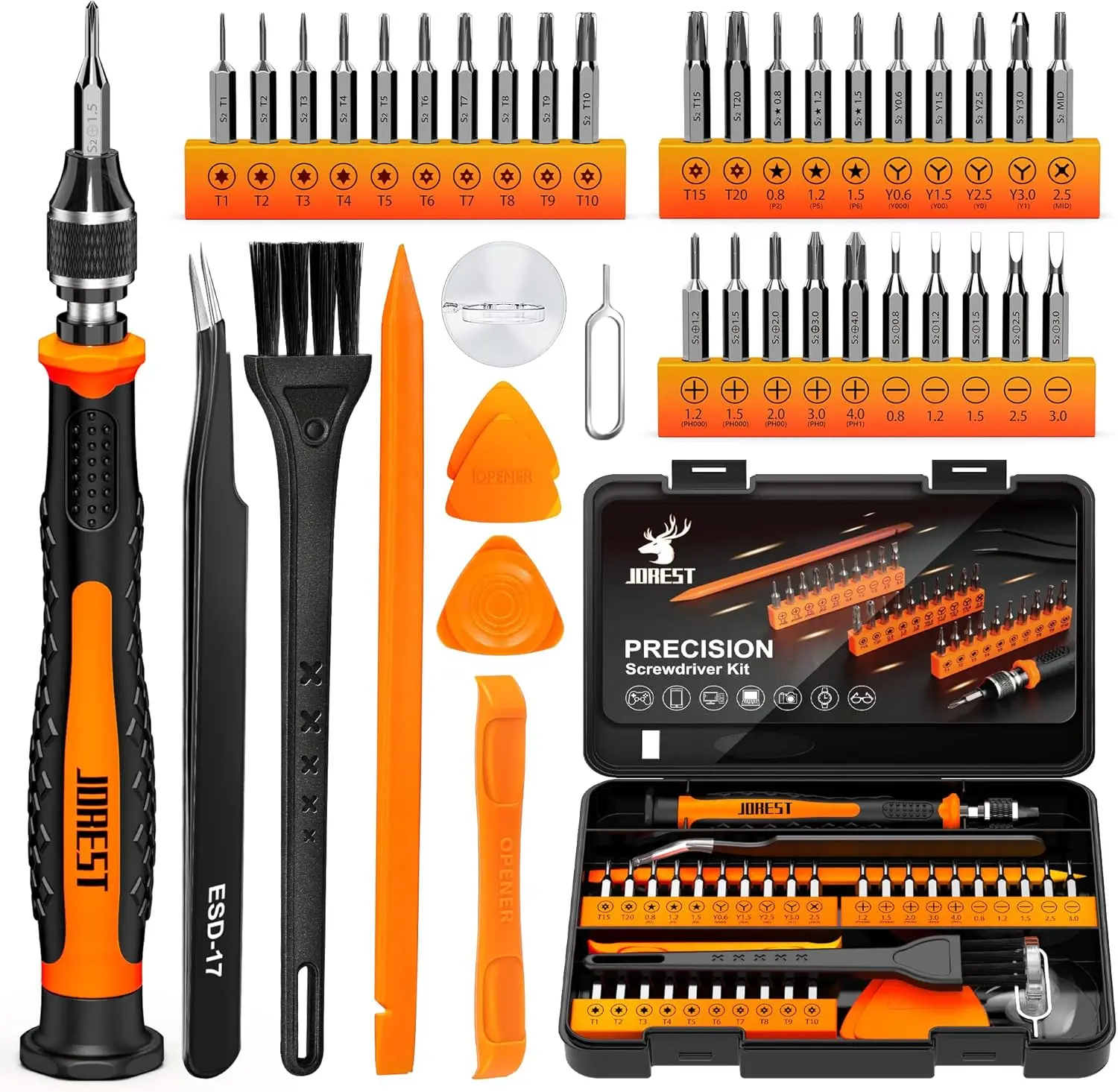 40Pcs Precision Screwdriver Set, S2 Steel Magnetic Bits for Macbook, iPhone, PS5, Xbox, Switch Repair
40Pcs Precision Screwdriver Set, S2 Steel Magnetic Bits for Macbook, iPhone, PS5, Xbox, Switch Repair