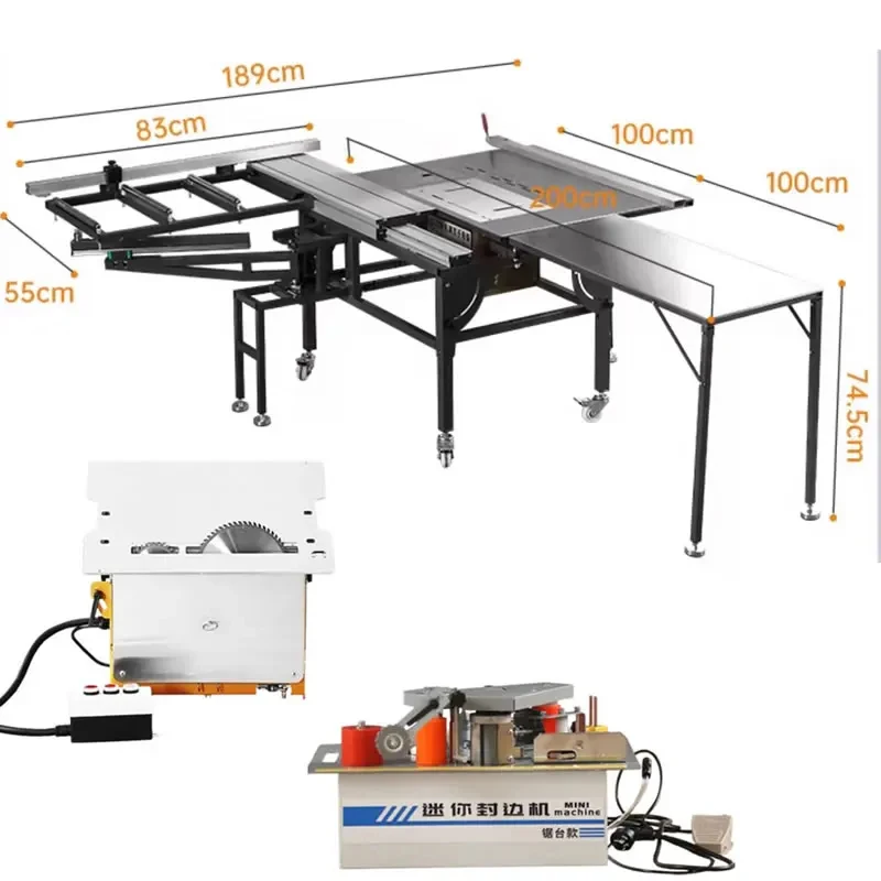 WJS600B Woodworking Multi-functional Push Table Saw Guide Rail Folding Electric Panel Circular Saw Cutting Saw Banding Machine
WJS600B Woodworking Multi-functional Push Table Saw Guide Rail Folding Electric Panel Circular Saw Cutting Saw Banding Machine
