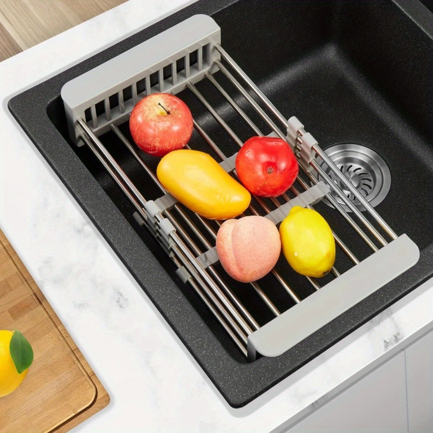 Steel Extendable Over-Sink Colander Strainer Basket – Multi-Functional Adjustable Kitchen Strainer for Vegetable Washing, Food
Steel Extendable Over-Sink Colander Strainer Basket – Multi-Functional Adjustable Kitchen Strainer for Vegetable Washing, Food