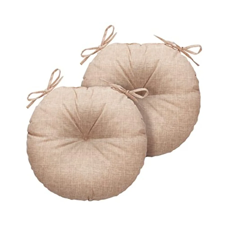 Outdoor Round Bistro Seat Cushions with Ties, 15"x15"x4" Set of 2, Tufted Waterproof Barstool Chair Pads for Patio Home Garden
Outdoor Round Bistro Seat Cushions with Ties, 15"x15"x4" Set of 2, Tufted Waterproof Barstool Chair Pads for Patio Home Garden