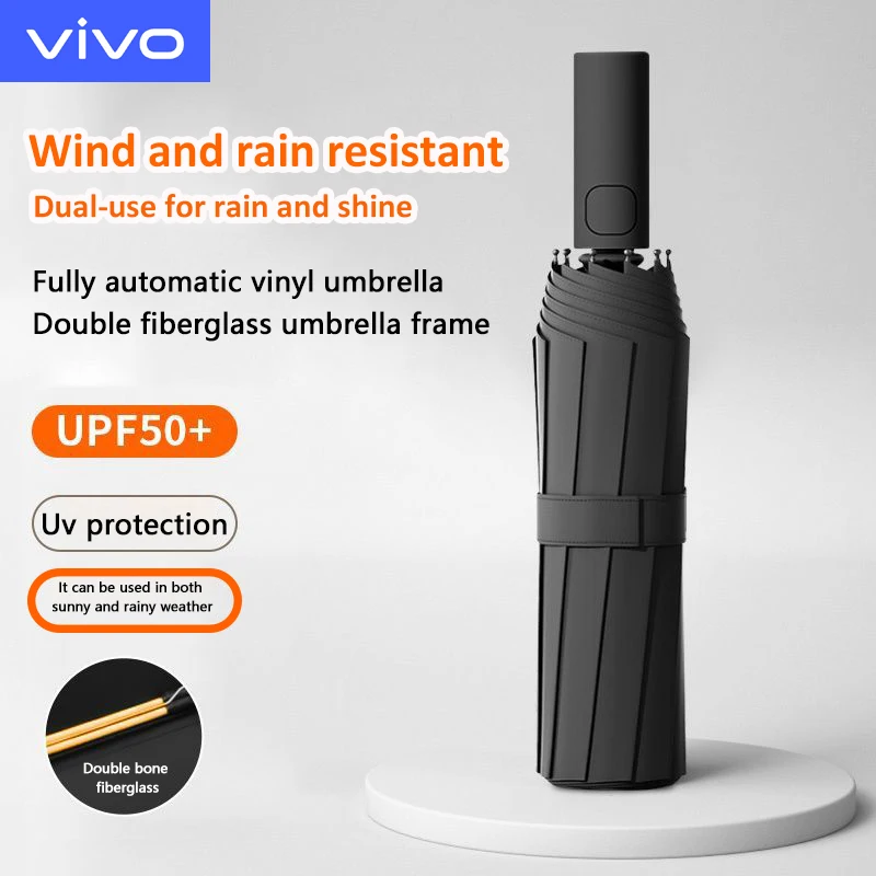 VIVO 24-костный складной зонт, полностью автоматический двойной костный SPF 50, защита от ультрафиолета, защита от дождя, сильный зонт сопротивления ветру
VIVO 24-костный складной зонт, полностью автоматический двойной костный SPF 50, защита от ультрафиолета, защита от дождя, сильный зонт сопротивления ветру