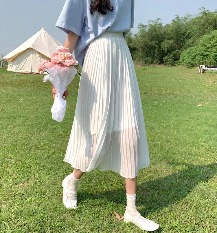 2025 New Summer Chiffon Pleated Skirt High Waist Thin A-line Slim Long Midi Skirt Beach Party Streetwear
2025 New Summer Chiffon Pleated Skirt High Waist Thin A-line Slim Long Midi Skirt Beach Party Streetwear