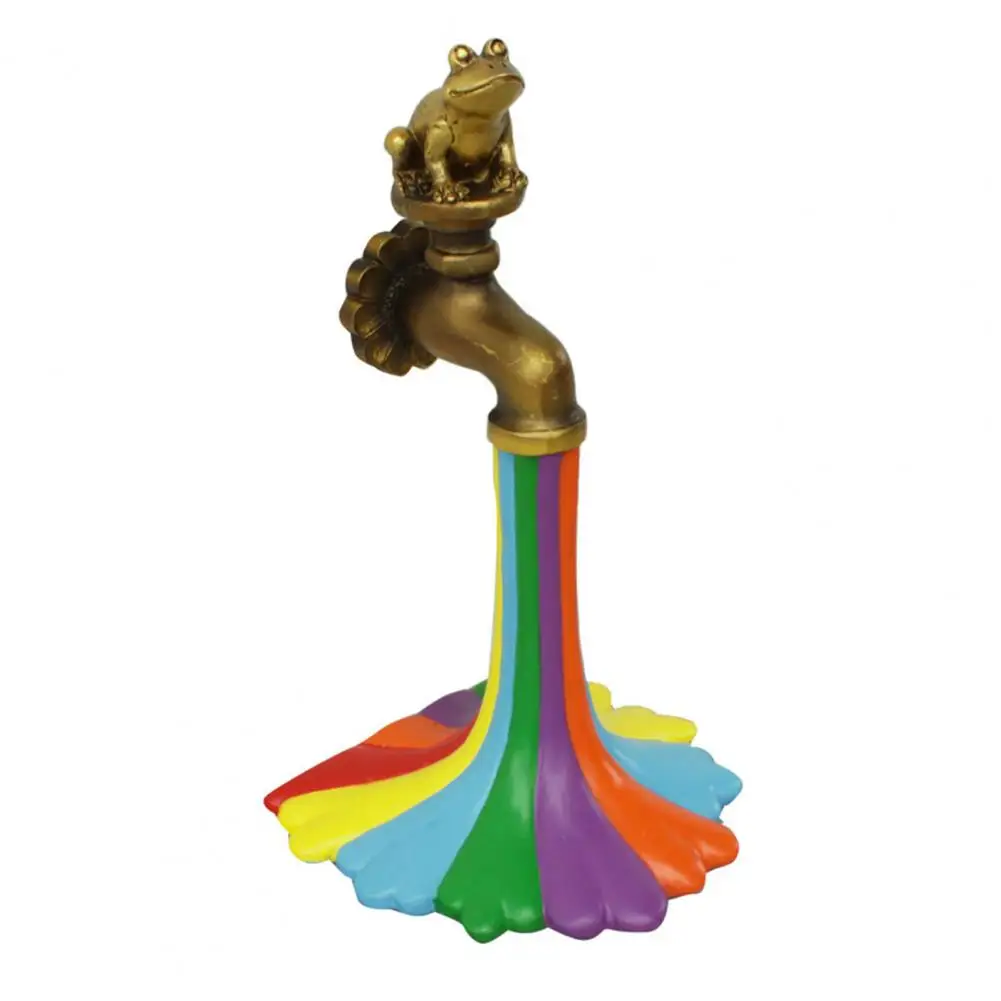Faucet Ornament Resin Frog Figurine Animal Rainbow Faucet Statue for Garden Home Decoration
Faucet Ornament Resin Frog Figurine Animal Rainbow Faucet Statue for Garden Home Decoration