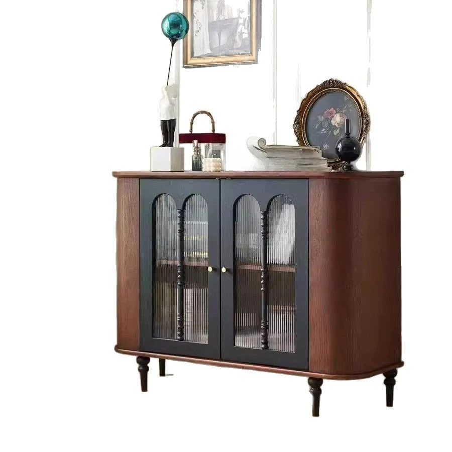 French retro solid wood dining side cabinet, American medieval locker storage cabinet, long side cabinet drawer cabinet 
French retro solid wood dining side cabinet, American medieval locker storage cabinet, long side cabinet drawer cabinet