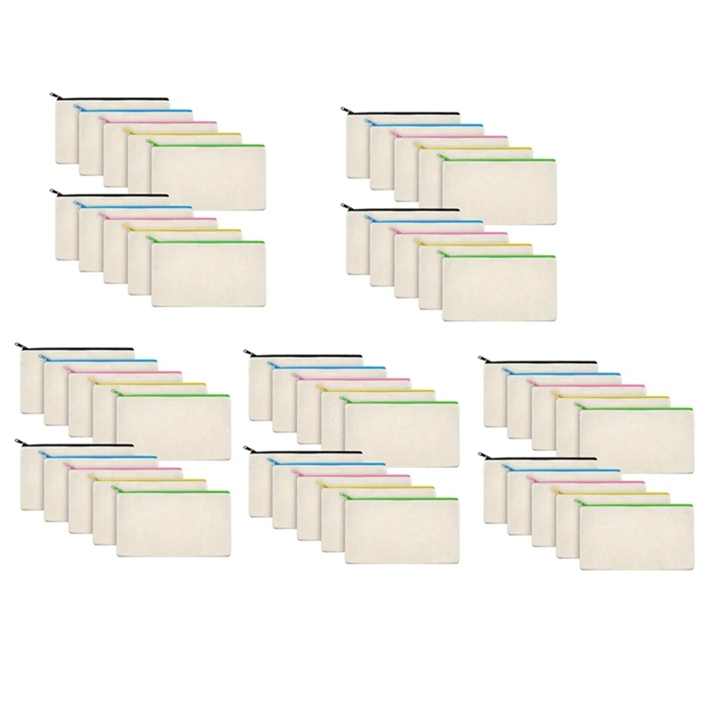 50Pcs Canvas Makeup Bags Canvas Zipper Pouch Bags Pencil Case DIY Craft Bags For Travel DIY Craft School Colorful Zipper
50Pcs Canvas Makeup Bags Canvas Zipper Pouch Bags Pencil Case DIY Craft Bags For Travel DIY Craft School Colorful Zipper