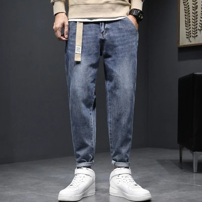 Pop Straight Jeans Pants Men's Spring New Fashion Washed Blue Solid Color Loose Denim Trousers Male Casual Trendy Clothes Jeans
Pop Straight Jeans Pants Men's Spring New Fashion Washed Blue Solid Color Loose Denim Trousers Male Casual Trendy Clothes Jeans