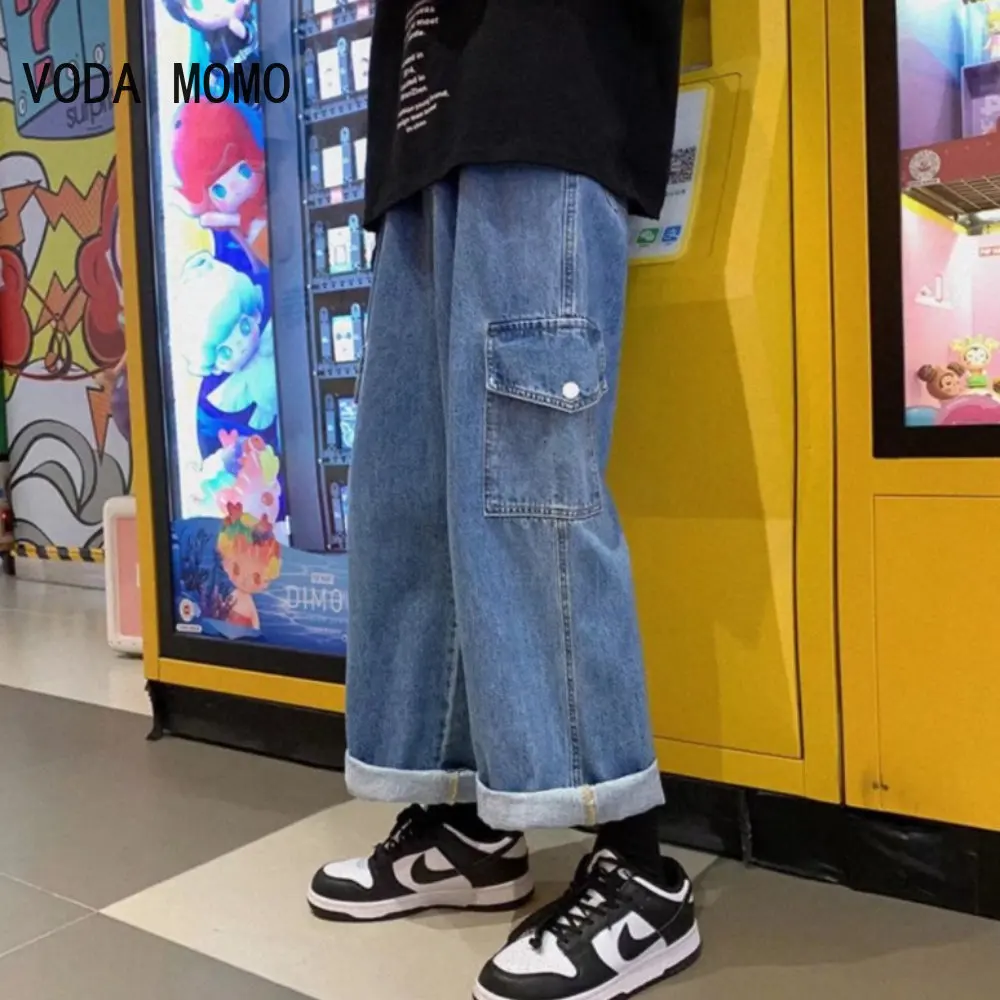 Men Jean Pants Japanese Retro Washed Straight Wide-Leg Jeans Loose Big Pocket Couple Hip Hop Street Denim Pants Male
Men Jean Pants Japanese Retro Washed Straight Wide-Leg Jeans Loose Big Pocket Couple Hip Hop Street Denim Pants Male