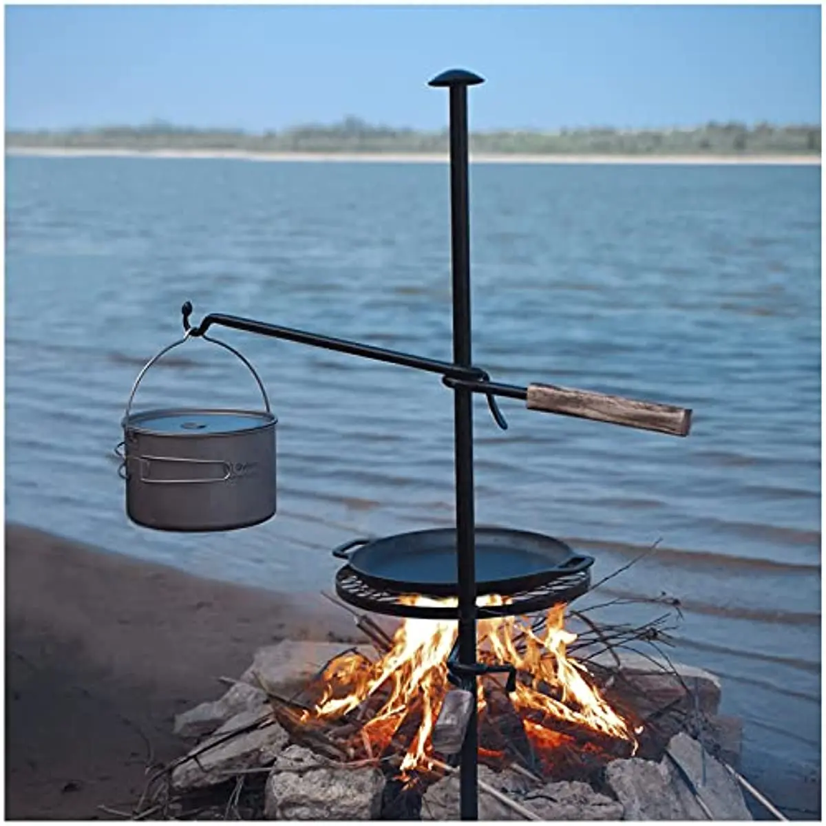 New Fire Pit Grill Adjustable Swivel Campfire Grill Heavy Duty BBQ Steel Grate Over Fire Camping Grill for Outdoor Barbecue
New Fire Pit Grill Adjustable Swivel Campfire Grill Heavy Duty BBQ Steel Grate Over Fire Camping Grill for Outdoor Barbecue