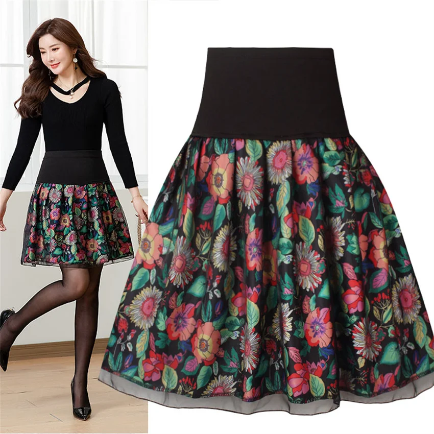 Gowyimmes Autumn Winter Fashion Women Print Mesh Skirt Lady High Waist Pleated Skirts A-line Skirt Retro Mini Bottomings PD1439
Gowyimmes Autumn Winter Fashion Women Print Mesh Skirt Lady High Waist Pleated Skirts A-line Skirt Retro Mini Bottomings PD1439