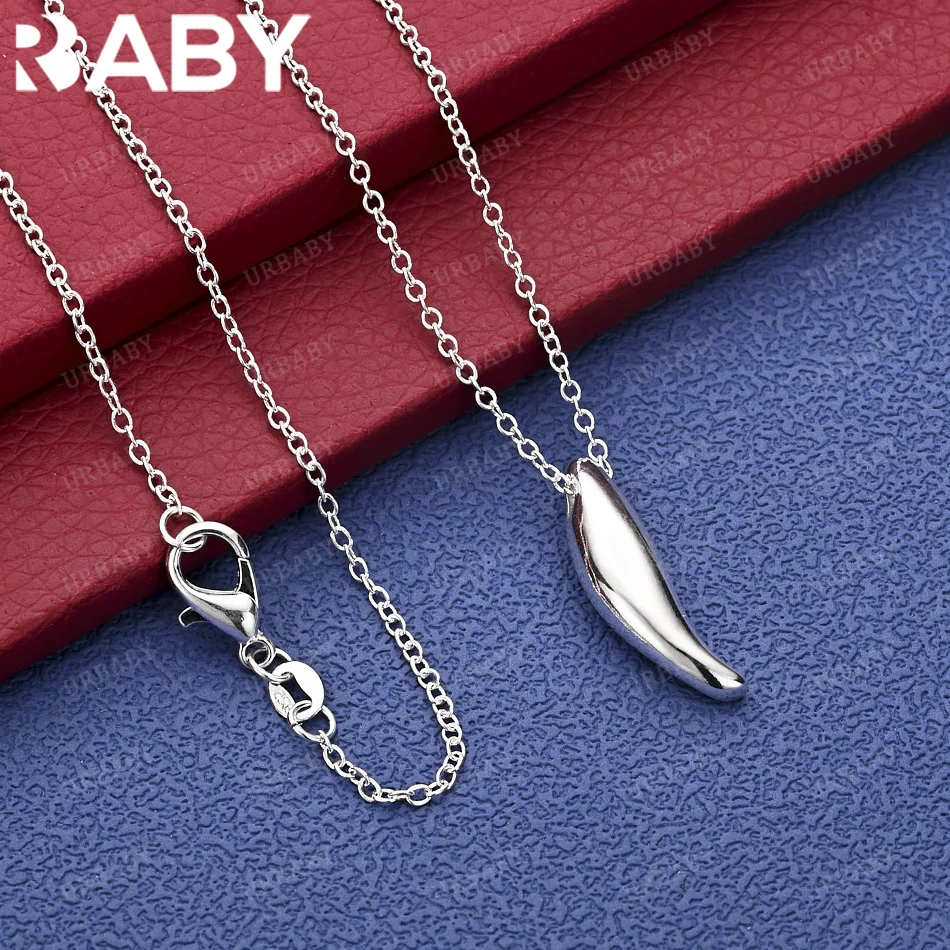 URBABY 925 Sterling Silver With 45CM Chain Wolf Tooth Pendant Necklace For Women Men Fashion Wedding Party Charms Jewelry
URBABY 925 Sterling Silver With 45CM Chain Wolf Tooth Pendant Necklace For Women Men Fashion Wedding Party Charms Jewelry