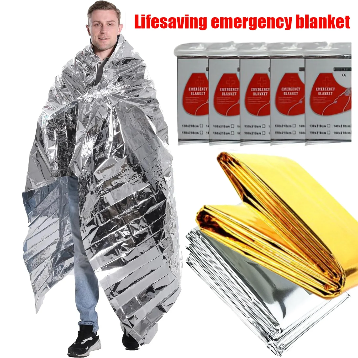 4/6/10Pcs outdoor Silvery Emergency Insulation Blanket, Aluminum Foil insulation-blanket, Outdoor Survival Camping Accessories
4/6/10Pcs outdoor Silvery Emergency Insulation Blanket, Aluminum Foil insulation-blanket, Outdoor Survival Camping Accessories