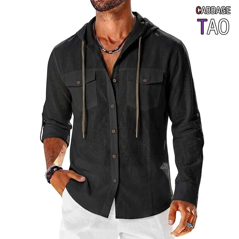 Mens Casual Cotton Linen Henley Shirt Long Sleeve T-shirt Lightweight Hooded Top Button Beach Tee Hawaiian Shirts for Men
Mens Casual Cotton Linen Henley Shirt Long Sleeve T-shirt Lightweight Hooded Top Button Beach Tee Hawaiian Shirts for Men
