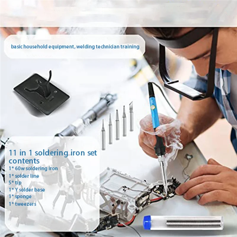 A76K Soldering Iron Soldering Iron Set Tool Supplies Adjustable Temperature (200-450°C) ON/Of Switch 60W Soldering Iron US Plug
A76K Soldering Iron Soldering Iron Set Tool Supplies Adjustable Temperature (200-450°C) ON/Of Switch 60W Soldering Iron US Plug