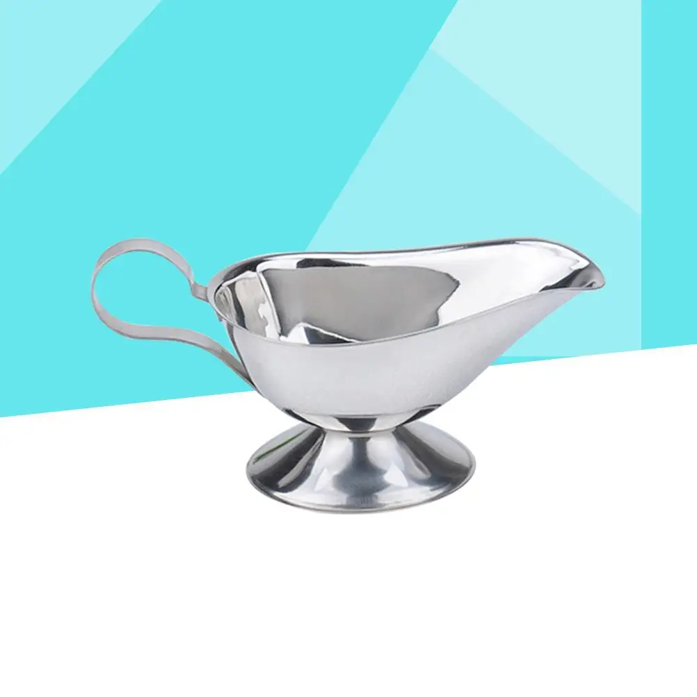 Stainless Steel Sauce Boat Pourer Seasoning Containers with Wide Opening for Steak Gravy Kitchen Dining Restaurant Home Use
Stainless Steel Sauce Boat Pourer Seasoning Containers with Wide Opening for Steak Gravy Kitchen Dining Restaurant Home Use