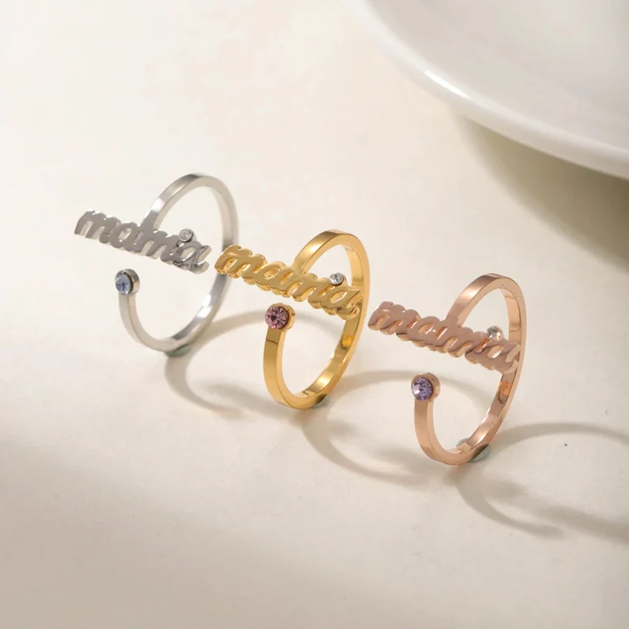 Acheerup Trendy Personalized Custom Name Ring for Women Stainless Steel Zircon Unique Open Rings Jewelry Birthday Couple Gifts
Acheerup Trendy Personalized Custom Name Ring for Women Stainless Steel Zircon Unique Open Rings Jewelry Birthday Couple Gifts