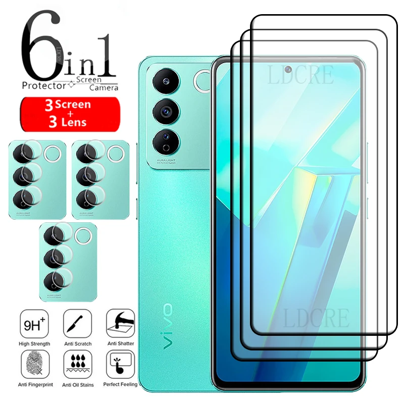 6-in-1 For Vivo T2 Glass For Vivo T2 Tempered Glass Film Full Cover Glass Protective Screen Protector For Vivo T2 T 2 Lens Glass
6-in-1 For Vivo T2 Glass For Vivo T2 Tempered Glass Film Full Cover Glass Protective Screen Protector For Vivo T2 T 2 Lens Glass