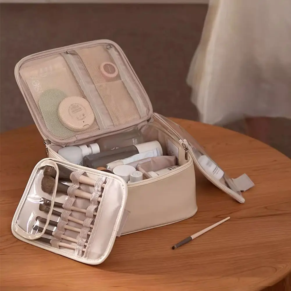 Прочная портативная косметичка из искусственной кожи, большая вместительная женская косметичка, многослойный органайзер, косметичка, повседневная косметика
Прочная портативная косметичка из искусственной кожи, большая вместительная женская косметичка, многослойный органайзер, косметичка, повседневная косметика
