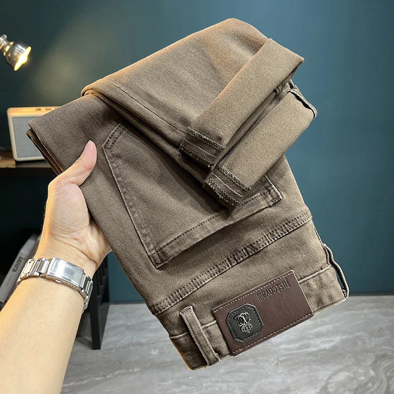 Outlet Luxury Men's Jeans Original Tail Goods Premium Denim Slim Fit High Waist Zipper Closure Non-Stretch Autumn Wear
Outlet Luxury Men's Jeans Original Tail Goods Premium Denim Slim Fit High Waist Zipper Closure Non-Stretch Autumn Wear