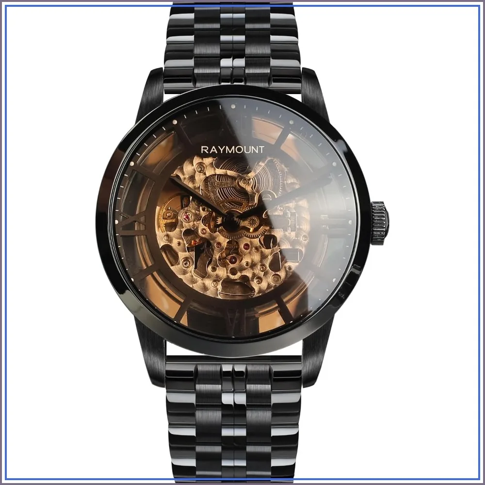 Men's Automatic Mechanical Watch with Skeleton Dial and Genuine Leather Band
Men's Automatic Mechanical Watch with Skeleton Dial and Genuine Leather Band