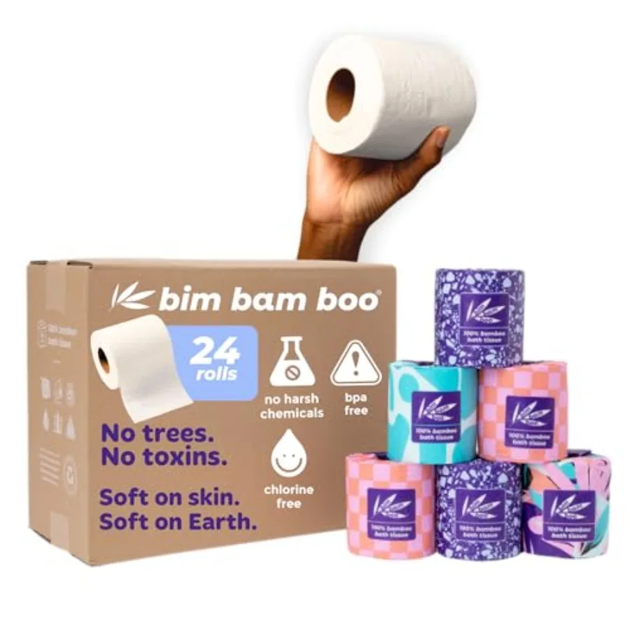 100% Bamboo Organic Chemical-Free Bulk Toilet Paper, Cloud-like Softness, Plant-Based Sustainable Tree-Free Bathroom Tissue, 24
100% Bamboo Organic Chemical-Free Bulk Toilet Paper, Cloud-like Softness, Plant-Based Sustainable Tree-Free Bathroom Tissue, 24
