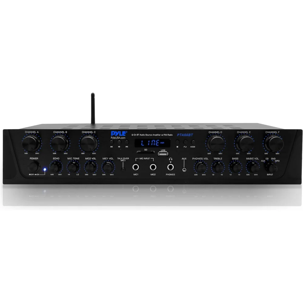 Wireless Home Audio Amplifier System- Bluetooth Compatible Sound Stereo Receiver Amp, 6 Channel 600 Watt Power
Wireless Home Audio Amplifier System- Bluetooth Compatible Sound Stereo Receiver Amp, 6 Channel 600 Watt Power