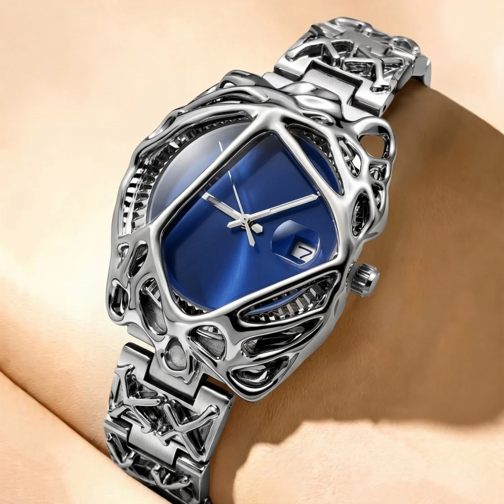 Creative Fluid Shape Men's Quartz Watch Butterfly Clasp Strap Calendar Waterproof Luminous Light Luxury Men's Watch Niche Designer Style Trendy Men's Wristwatch Business Daily Versatile Men's Quartz Wristwatch
Creative Fluid Shape Men's Quartz Watch Butterfly Clasp Strap Calendar Waterproof Luminous Light Luxury Men's Watch Niche Designer Style Trendy Men's Wristwatch Business Daily Versatile Men's Quartz Wristwatch
