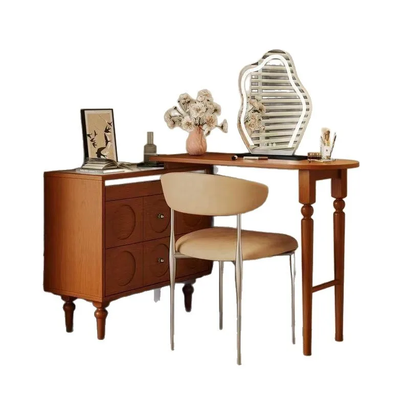 Chinese retro solid wood dresser, chest, integrated bedroom, high-end retractable corner makeup table
Chinese retro solid wood dresser, chest, integrated bedroom, high-end retractable corner makeup table
