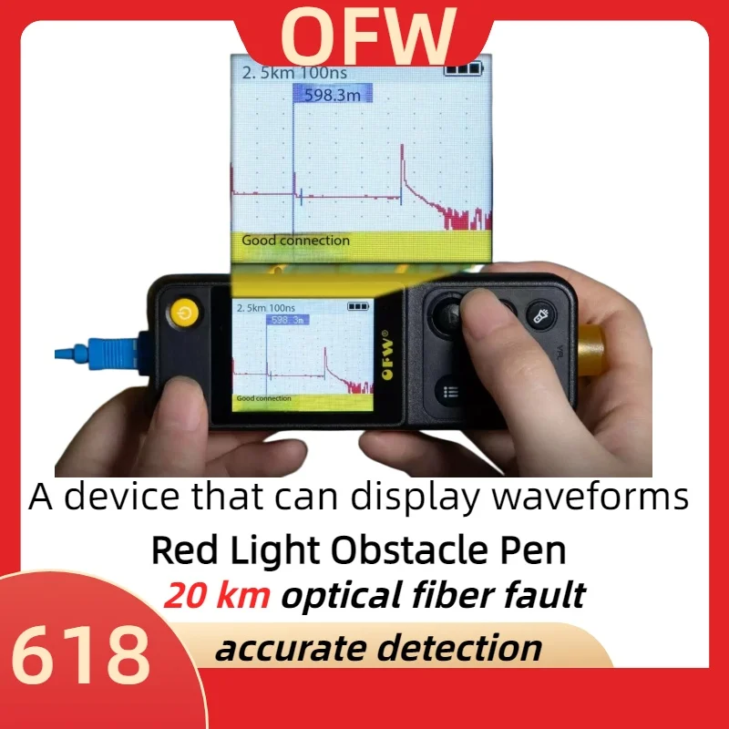 OFW 20K Motdr Optic Fault Finder Optical TimeDomain Reflectometer Fiber Ranger FWV-100-V10 FTTB Breakpoint Tester Meter VFL
OFW 20K Motdr Optic Fault Finder Optical TimeDomain Reflectometer Fiber Ranger FWV-100-V10 FTTB Breakpoint Tester Meter VFL
