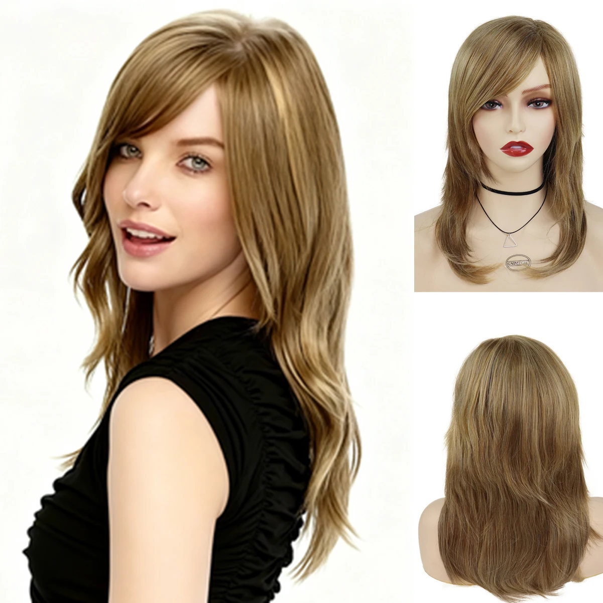 Synthetic Women's Long Blonde Wig for Daily Fancy Dress Party Costume Natural Straight Wigs with Side Bangs Hair Replacement Wig
Synthetic Women's Long Blonde Wig for Daily Fancy Dress Party Costume Natural Straight Wigs with Side Bangs Hair Replacement Wig