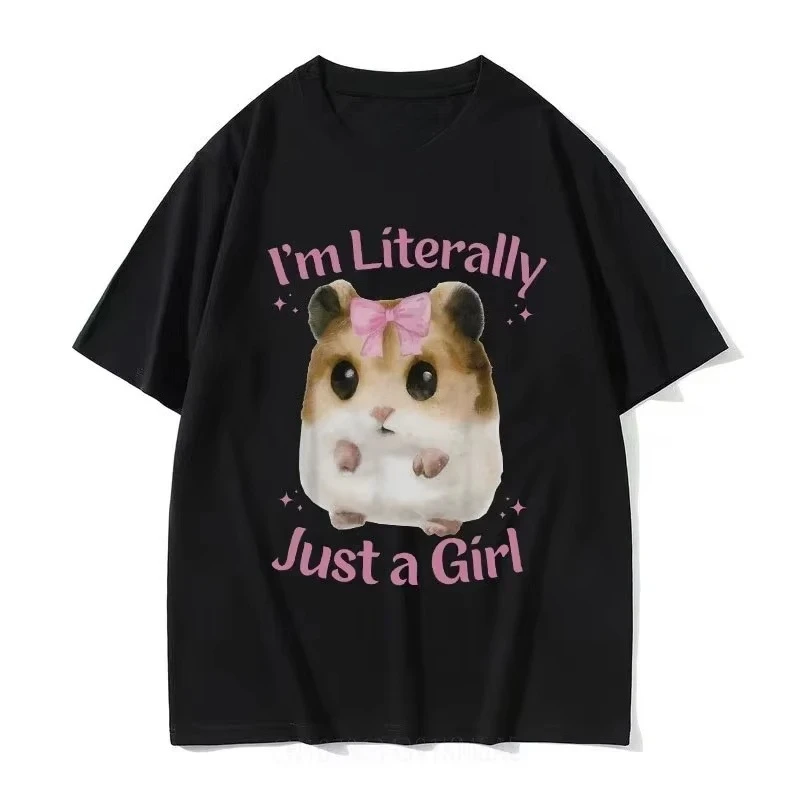 2025 Summer New I'm Literally Just A Girl Cute Sad Hamster Funny Meme Men Women's Casual Fashion Oversized T-shirt Cute Clothing
2025 Summer New I'm Literally Just A Girl Cute Sad Hamster Funny Meme Men Women's Casual Fashion Oversized T-shirt Cute Clothing