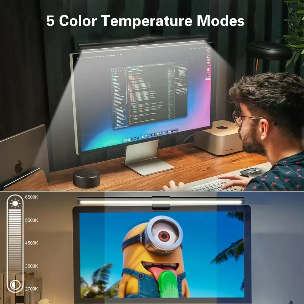 Computer Monitor Screen Light Bar Eye-Care Stepless Dimming Lighting Table Lamp LED Desk Lamp Monitor Light Bar for Work Gaming
Computer Monitor Screen Light Bar Eye-Care Stepless Dimming Lighting Table Lamp LED Desk Lamp Monitor Light Bar for Work Gaming