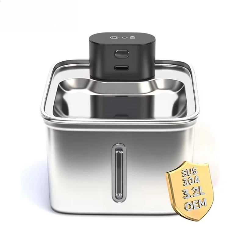 Automatic Pet Water Dispenser 3.5L Large Capacity Stainless Steel Pet Waterer Wireless Charging Cat Water Dispenser
Automatic Pet Water Dispenser 3.5L Large Capacity Stainless Steel Pet Waterer Wireless Charging Cat Water Dispenser
