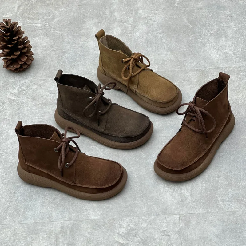 2023 Boots Women Winter Genuine Leather Ankle Spring Flat Shoes Woman Short Vintage Boots 2023 for Women Lace Up Boots
2023 Boots Women Winter Genuine Leather Ankle Spring Flat Shoes Woman Short Vintage Boots 2023 for Women Lace Up Boots