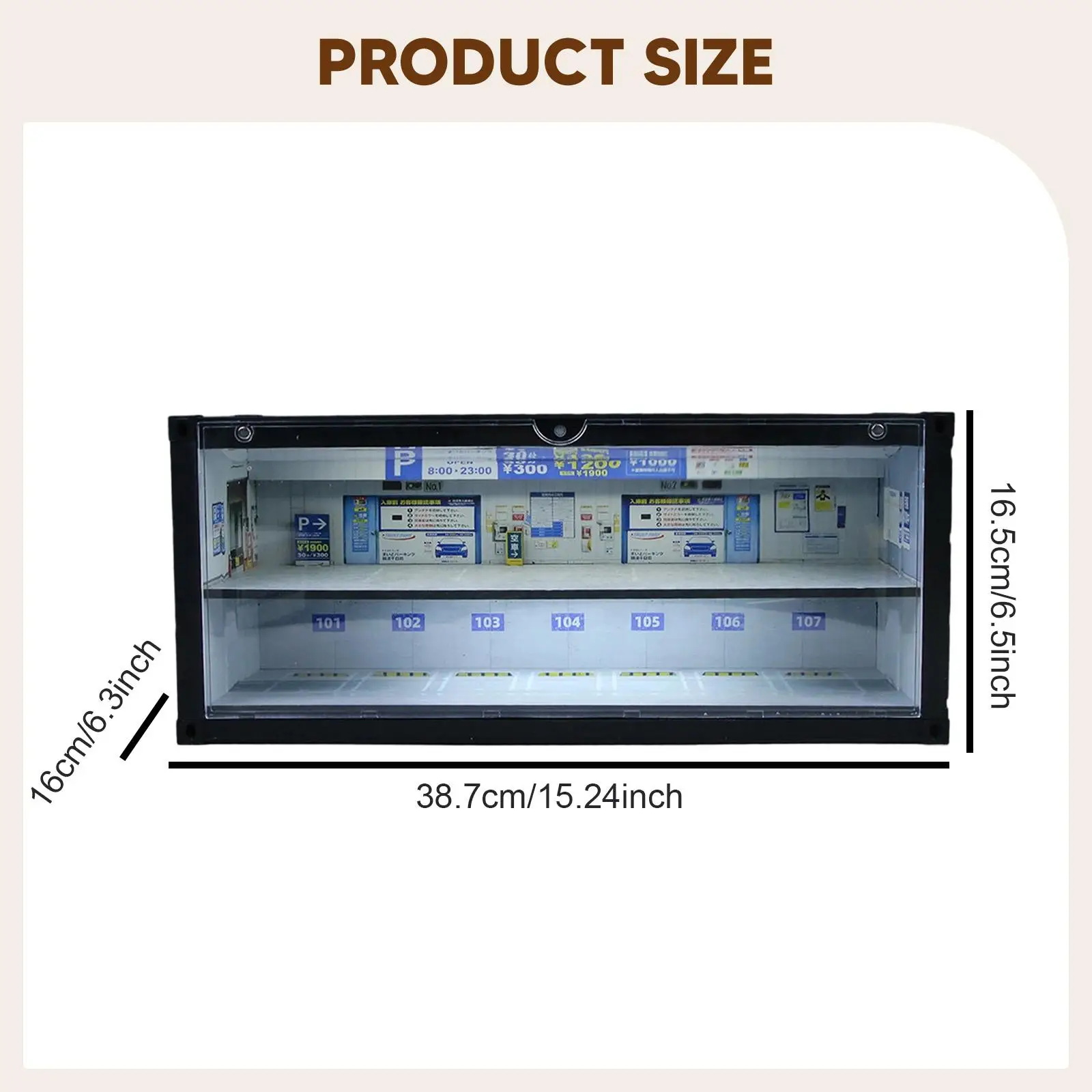 1/64 Scale Model Car Display Case with LED Light Garage Scenery for Miniature Cars Collector Showcase
1/64 Scale Model Car Display Case with LED Light Garage Scenery for Miniature Cars Collector Showcase