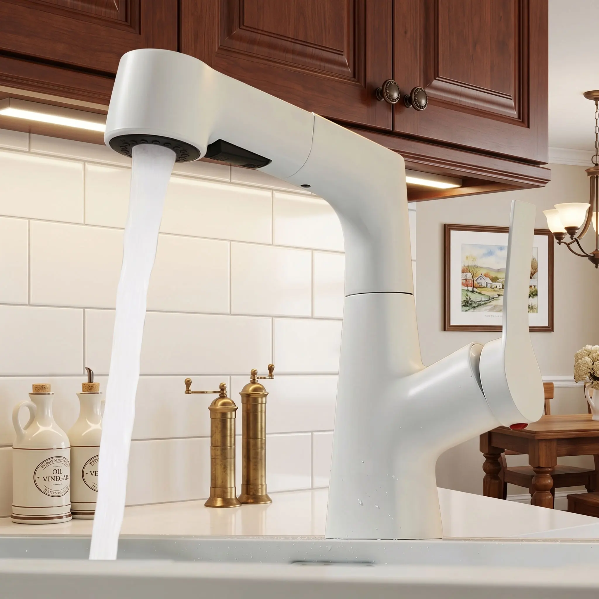 Bathroom Sink Faucet with Pull Out Sprayer Single Handle Single Hole 2 Spray Modes Bathroom Faucet Hot & Cold Water Mixer Tap
Bathroom Sink Faucet with Pull Out Sprayer Single Handle Single Hole 2 Spray Modes Bathroom Faucet Hot & Cold Water Mixer Tap