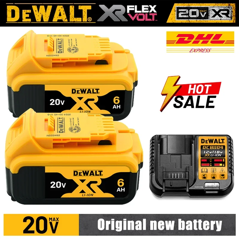 Dewalt 20V battery 6.0Ah rechargeable lithium battery, BDC112 charger, original Dewalt 20V DCB206, DCB205, DCB200 tool battery
Dewalt 20V battery 6.0Ah rechargeable lithium battery, BDC112 charger, original Dewalt 20V DCB206, DCB205, DCB200 tool battery