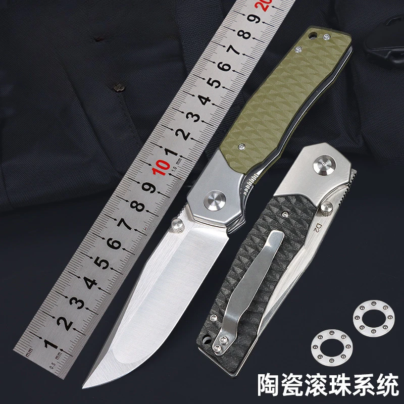 New Outdoor Camping Folding Knife D2 Blade G10 Handle Pocket Survival Tactical Hunting Kitchen Fruit Utility Knives EDC Tools
New Outdoor Camping Folding Knife D2 Blade G10 Handle Pocket Survival Tactical Hunting Kitchen Fruit Utility Knives EDC Tools
