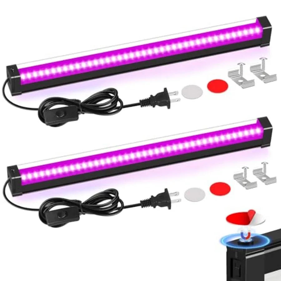 Black Light Bar, 15W 1FT Magnetic LED Black Lights with 5FT Cord, Portable Blacklights for Glow Party, Fluorescent Poster, Body
Black Light Bar, 15W 1FT Magnetic LED Black Lights with 5FT Cord, Portable Blacklights for Glow Party, Fluorescent Poster, Body