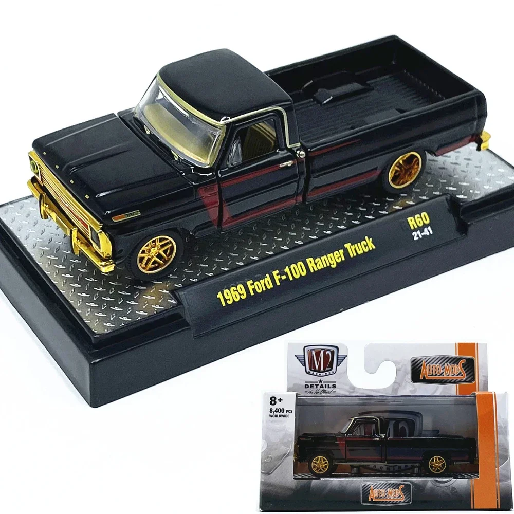 Модель M2 1:64 1969 Ford F-100Range Truck, имитация модели грузовика из сплава, дисплей коллекции
Модель M2 1:64 1969 Ford F-100Range Truck, имитация модели грузовика из сплава, дисплей коллекции