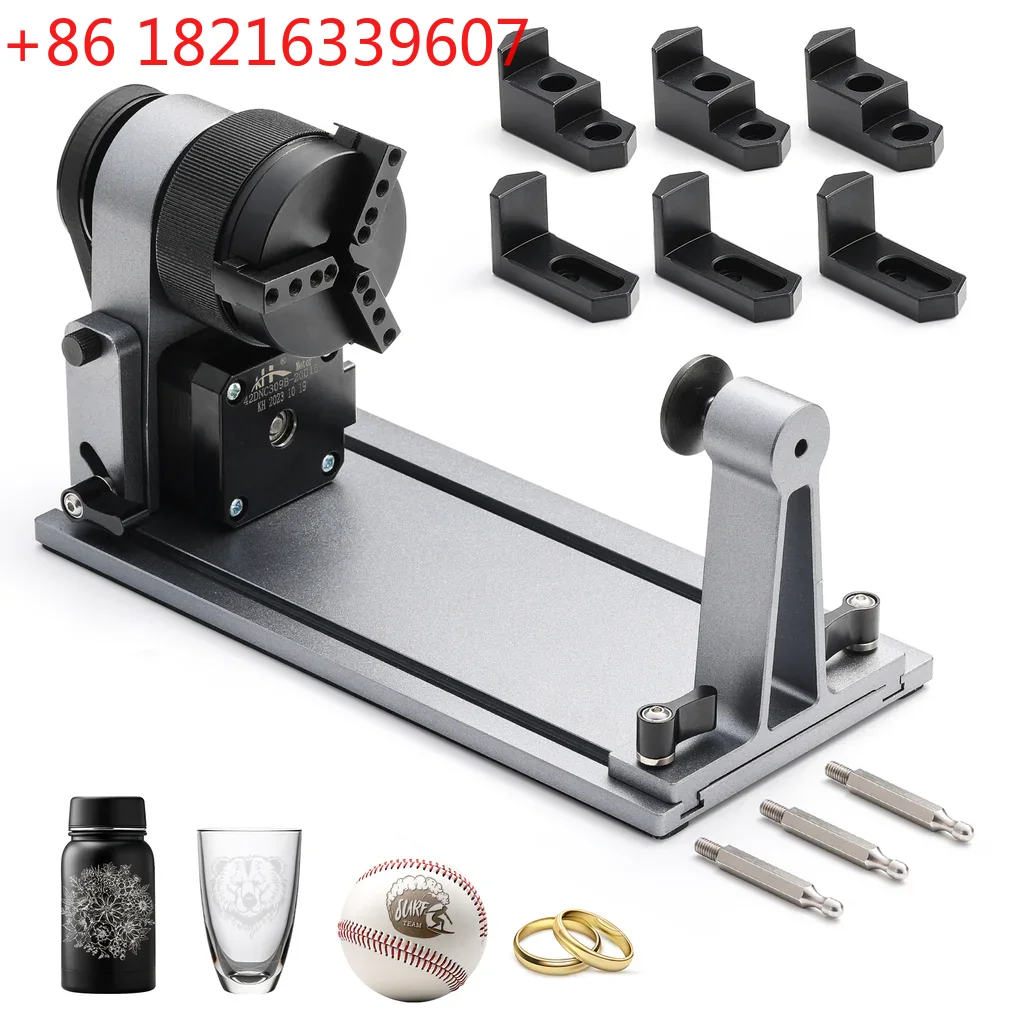 Laser Engraver Accessories 3-in-1 Kit for K10 X1 Engraving Machines Multi Jaw Chuck for Ring, Bottles, Cylindrical
Laser Engraver Accessories 3-in-1 Kit for K10 X1 Engraving Machines Multi Jaw Chuck for Ring, Bottles, Cylindrical