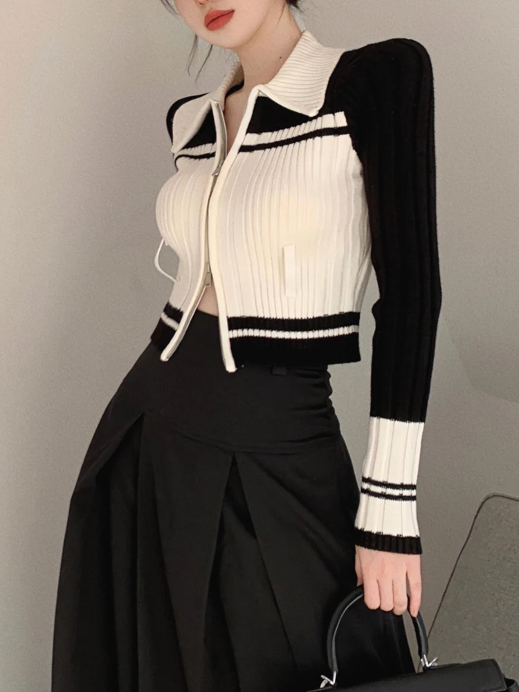 Y2K Slim Cardigan Women Vintage Crop Knitted Tops Ladies Korean Fashion Long Sleeve Knitwear Female Hotsweet Zipper Sweater
Y2K Slim Cardigan Women Vintage Crop Knitted Tops Ladies Korean Fashion Long Sleeve Knitwear Female Hotsweet Zipper Sweater